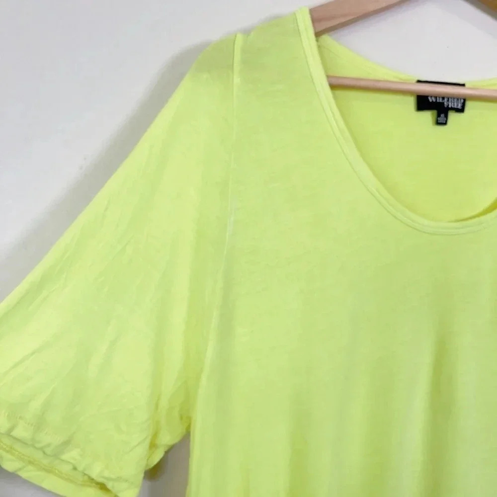 Aritzia Wilfred Free Neon Lime  Short Sleeve Top - Picture 5 of 10